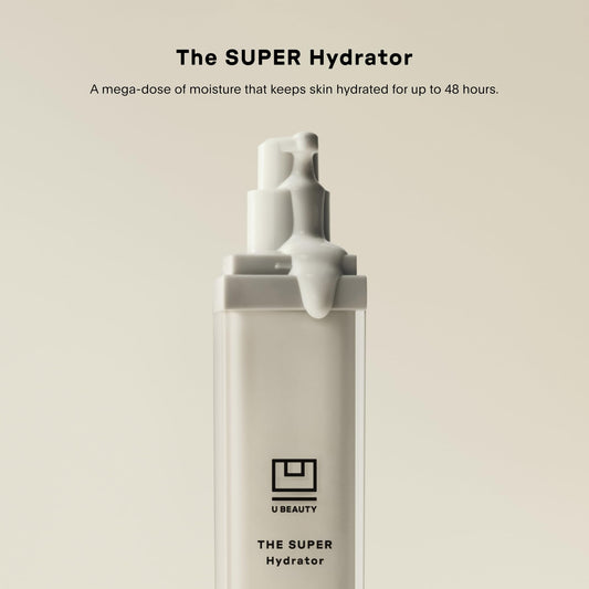 Texture swatch of U Beauty The SUPER Hydrator on skin showing smooth feel.