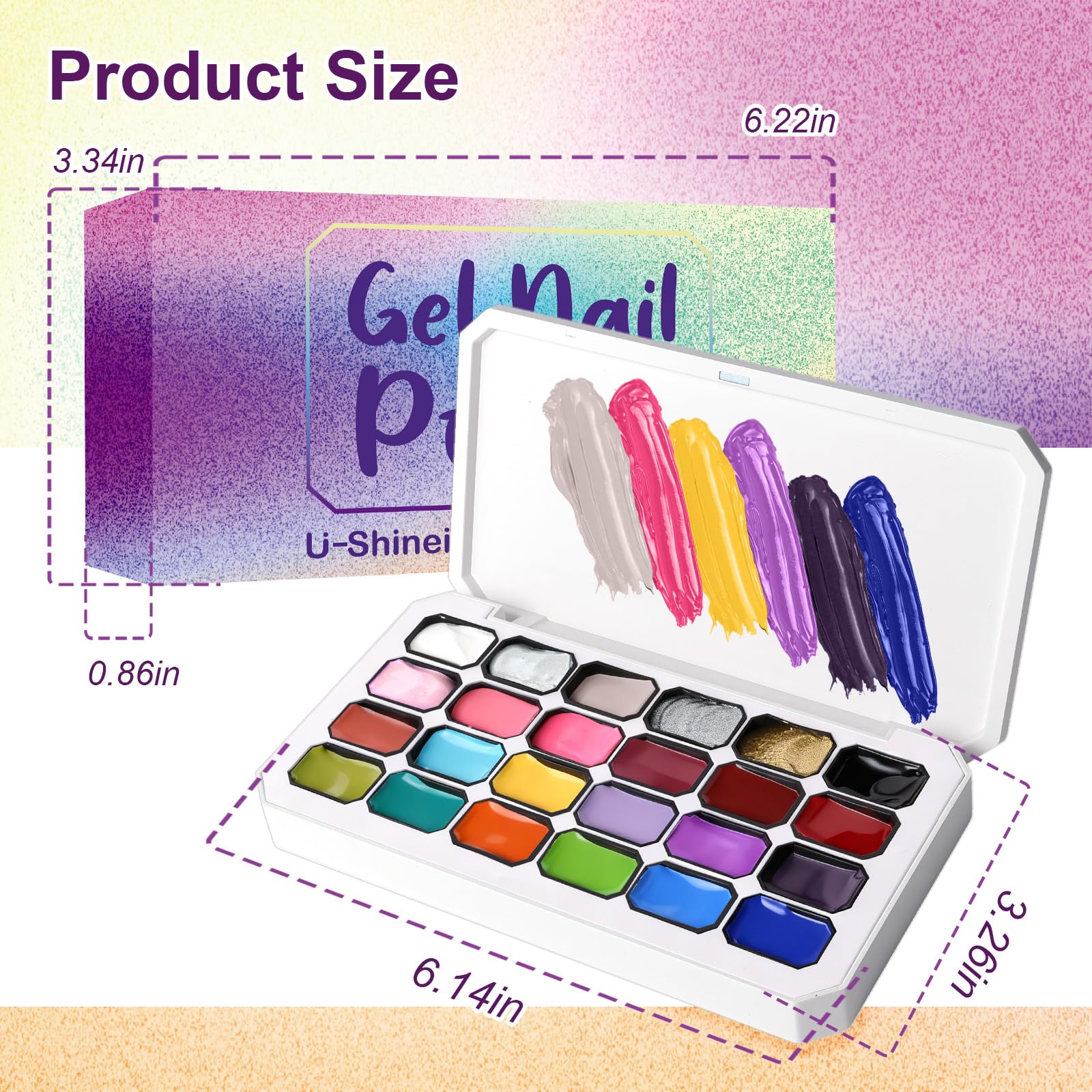U-Shinein nails ready for French manicure with long-lasting color and shimmer.