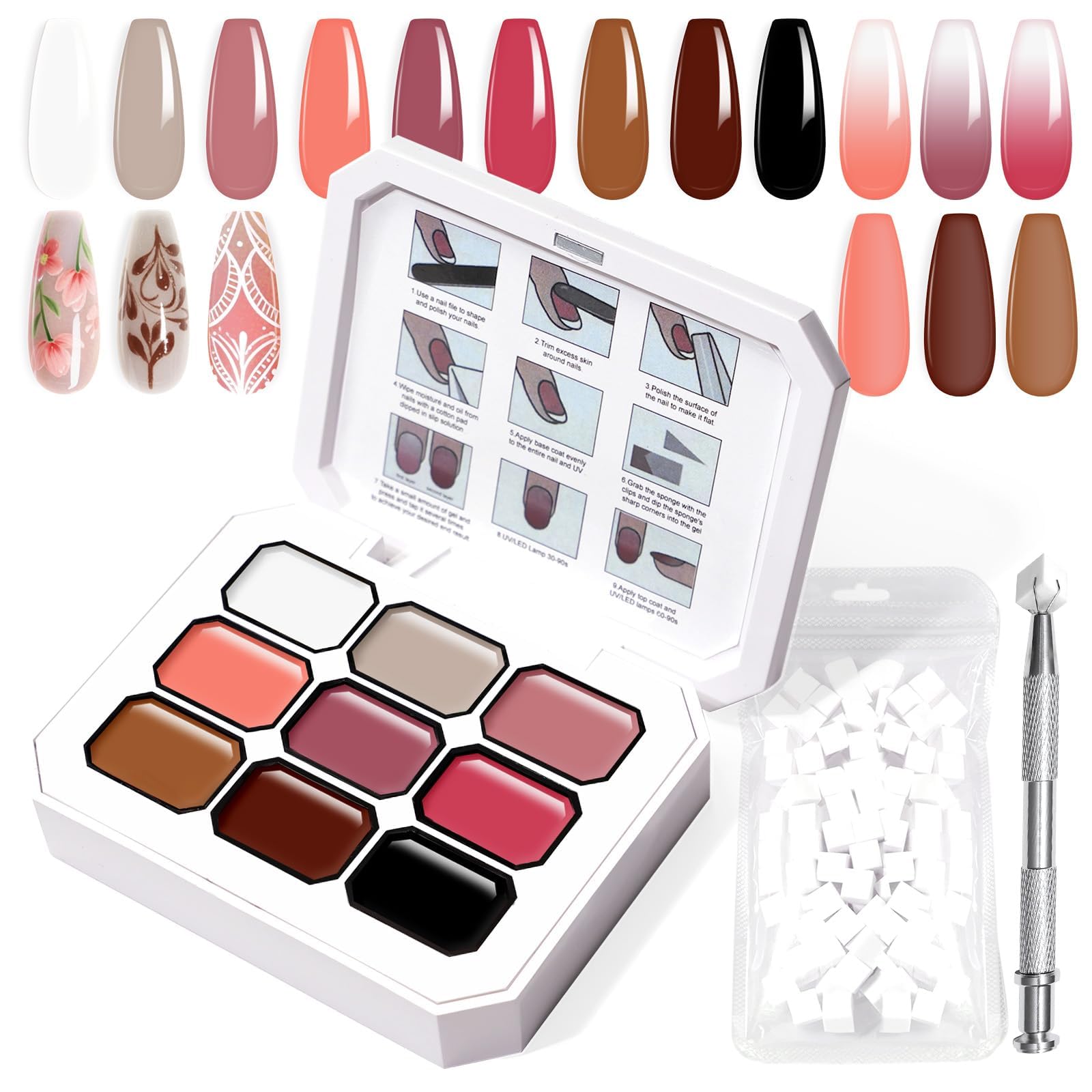 U-Shinein gradient painting gel set for smooth ombre transitions