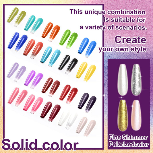 U-Shinein gradient colours ombre glitter polish swatches for fast gradient nail art.