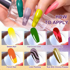 U-Shinein soft sponge set helps smooth gradient application.
