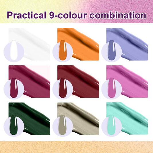 U-Shinein ombre gel nail polish bottles in close-up for bold nail art.