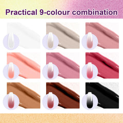 U-Shinein ombre gel nail polish in nude pink almond for soft gradients