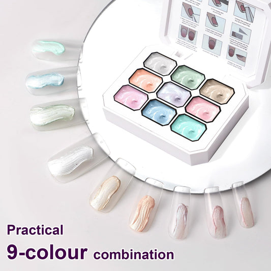 U-Shinein Ombre gel palette enables flawless gradients and custom shades.
