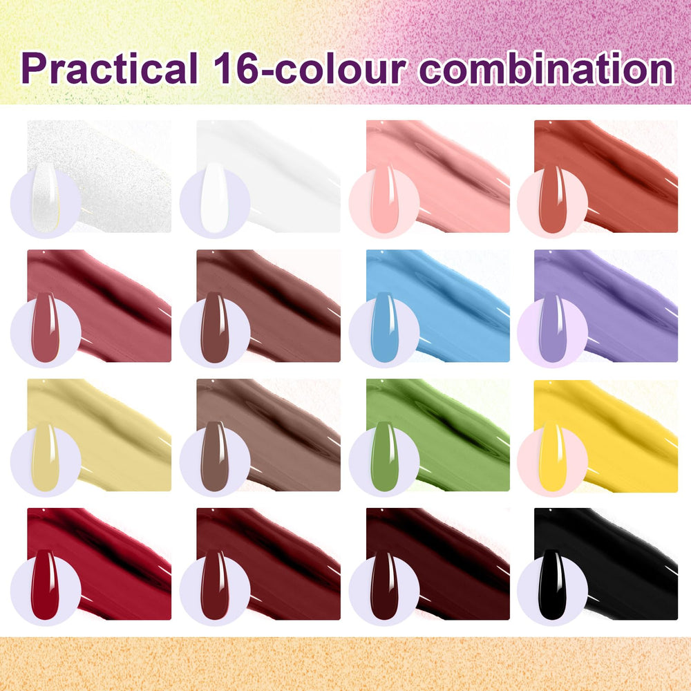 U-Shinein ombre gel kit with sponge blocks for flawless blending.