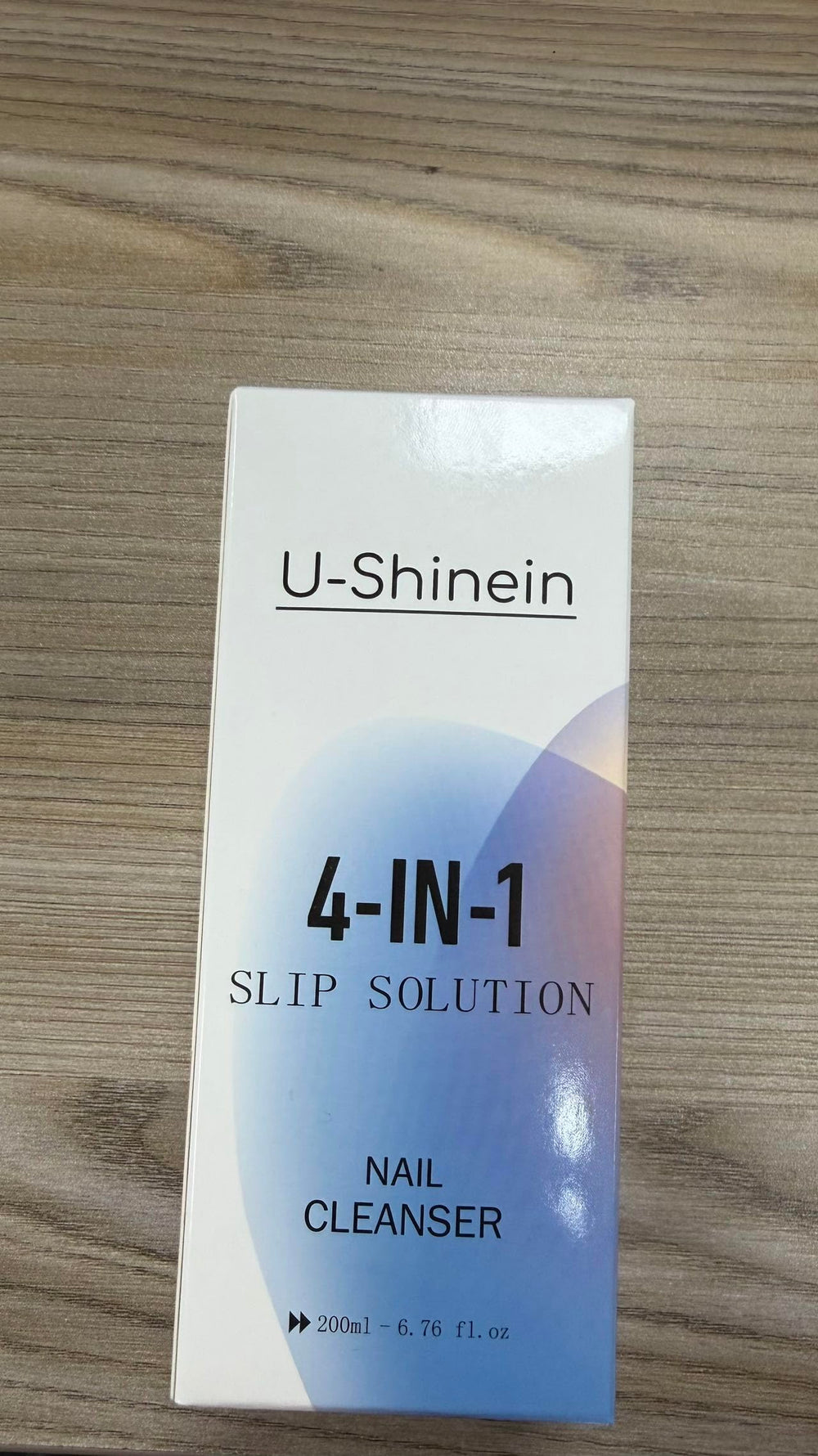 U-Shinein poly nail gel extension setup with slip solution in action.