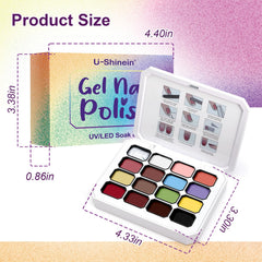 U-Shinein sealed gel bottles with protective sticker to preserve freshness.