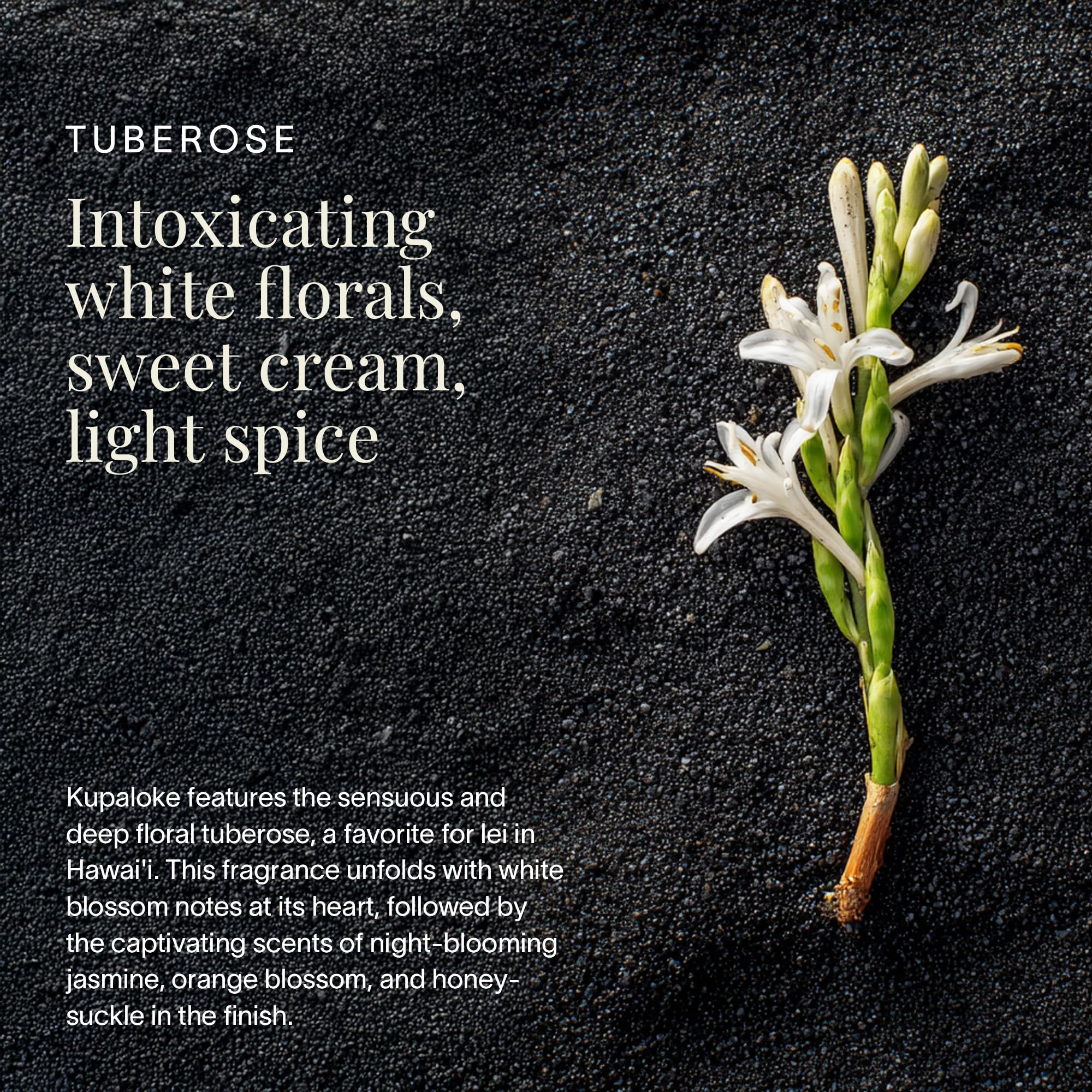 Ua Body Kupaloke Tuberose Mist as hair perfume for a close, elegant aura.