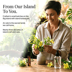 Ua Body Pakalana mist reflects Hawaiian heritage and calm mood