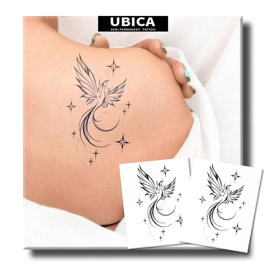 UBICA semi permanent tattoo back-arm design 01 for a realistic, long-lasting look.