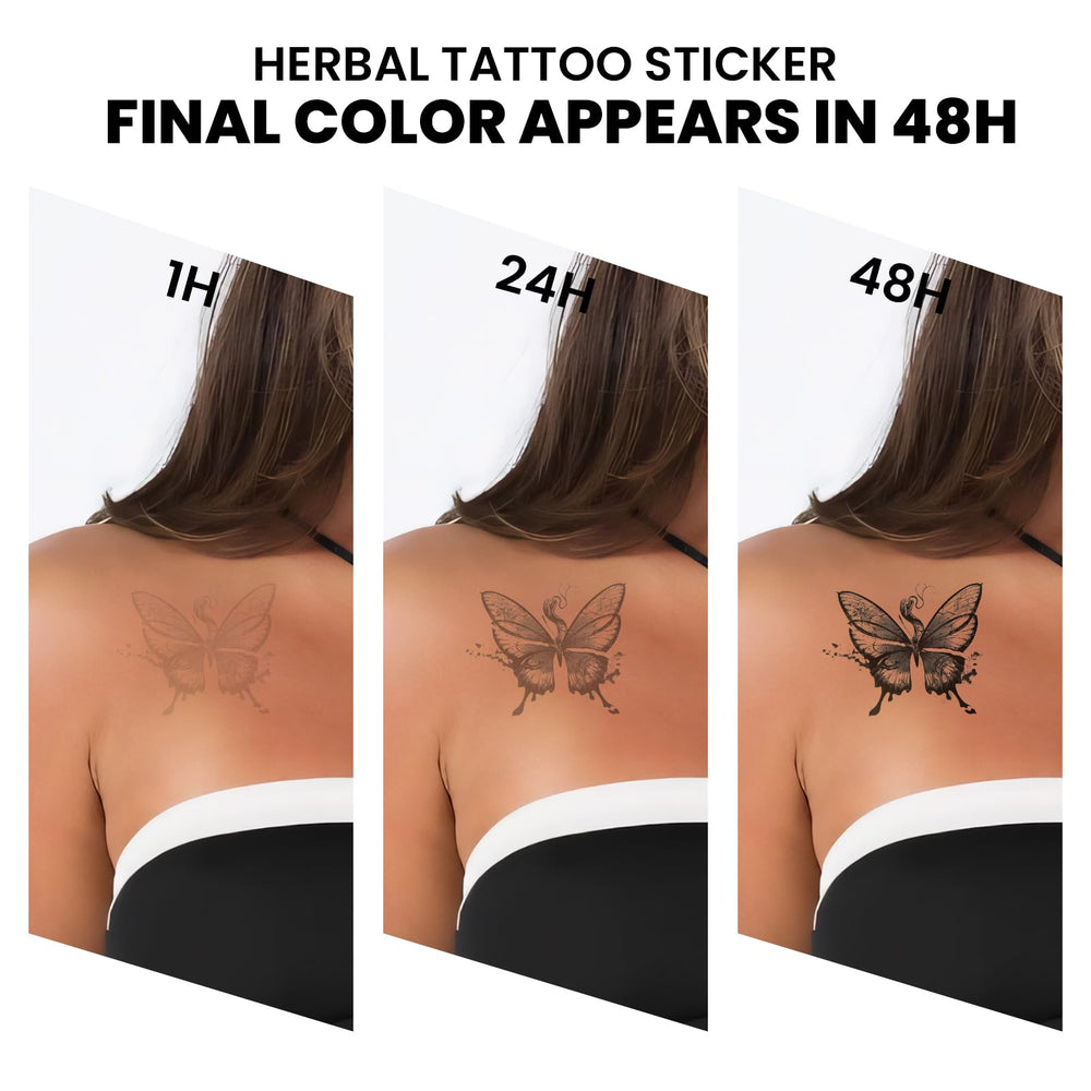 UBICA tattoo packaging set with two sticker sheets and wipes