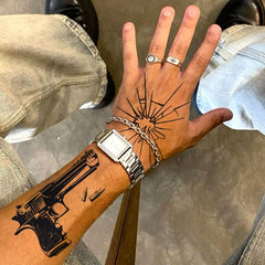 UBICA demonstration applying tattoo to forearm for precise placement