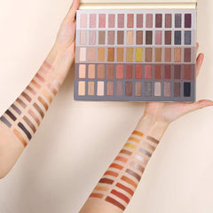 UCANBE naked palette swatches show buttery mattes and metallics for seamless blending