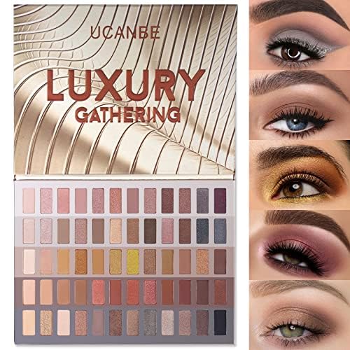 UCANBE 60 Colors Naked Eyeshadow Palette with versatile neutrals for everyday looks