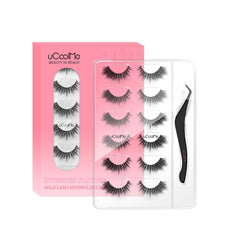 ucoolme lash clusters natural look strip lashes on an ultra-thin cotton band for daily wear