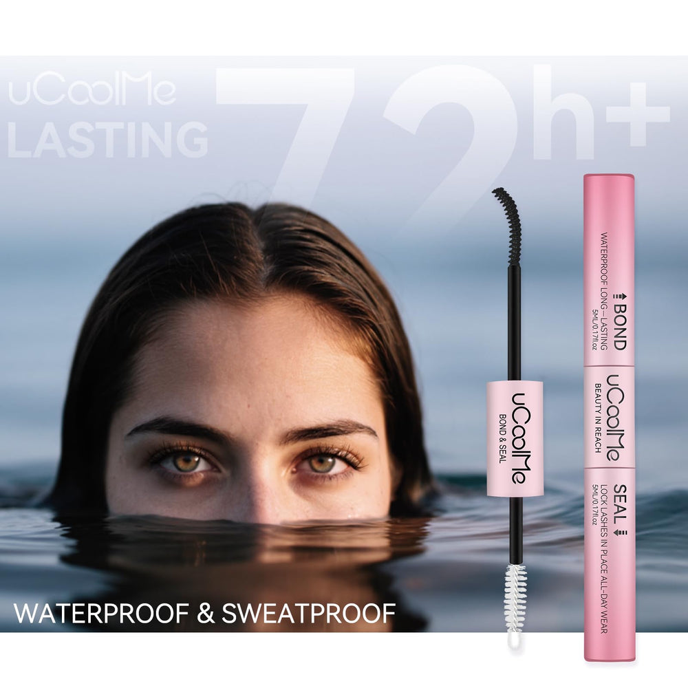 UcoolMe lash bond seal white bond invisible finish for natural lashes.
