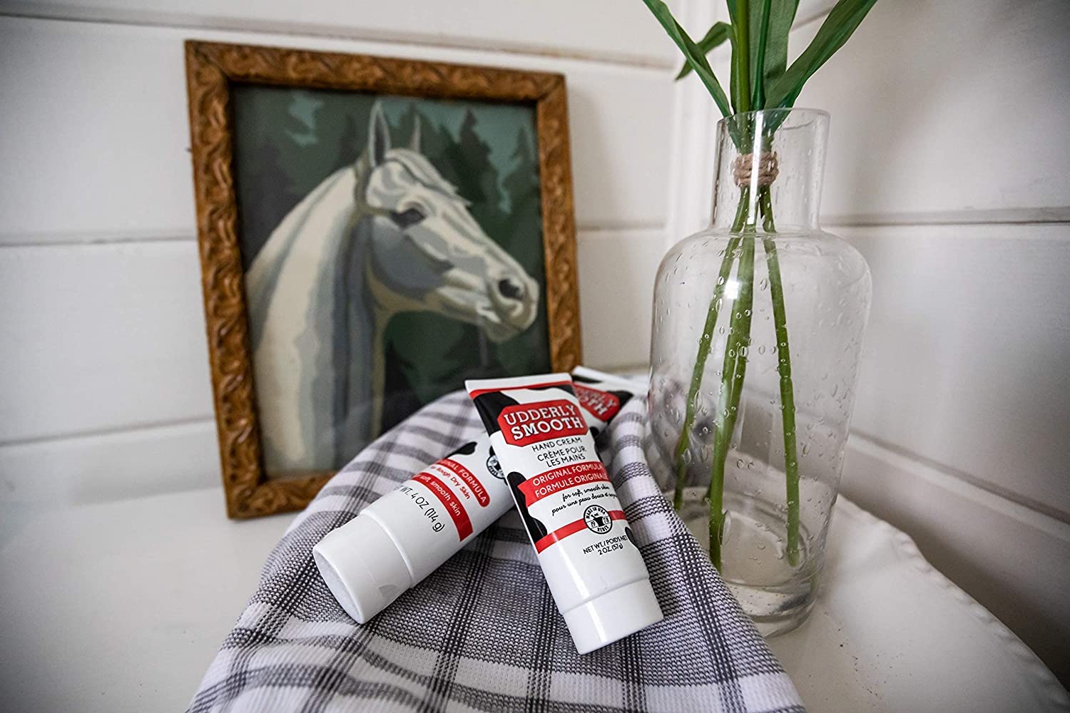 Udderly Smooth hand cream for daily use at work desk.