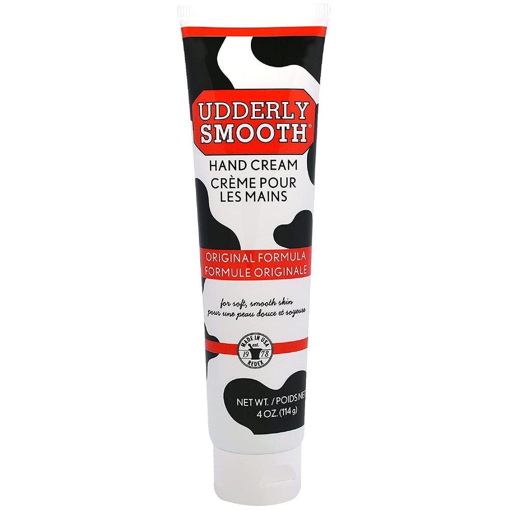 Udderly Smooth display-ready packaging on shelf.