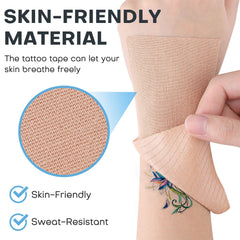 Udefineit tattoo patch on skin demonstrates flexible, breathable fabric that moves with you