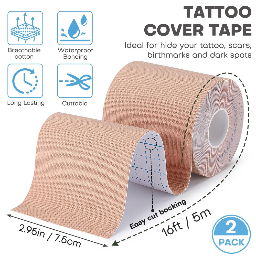 Udefineit tattoo cover up tape wide 2.95 inches ideal for larger tattoos