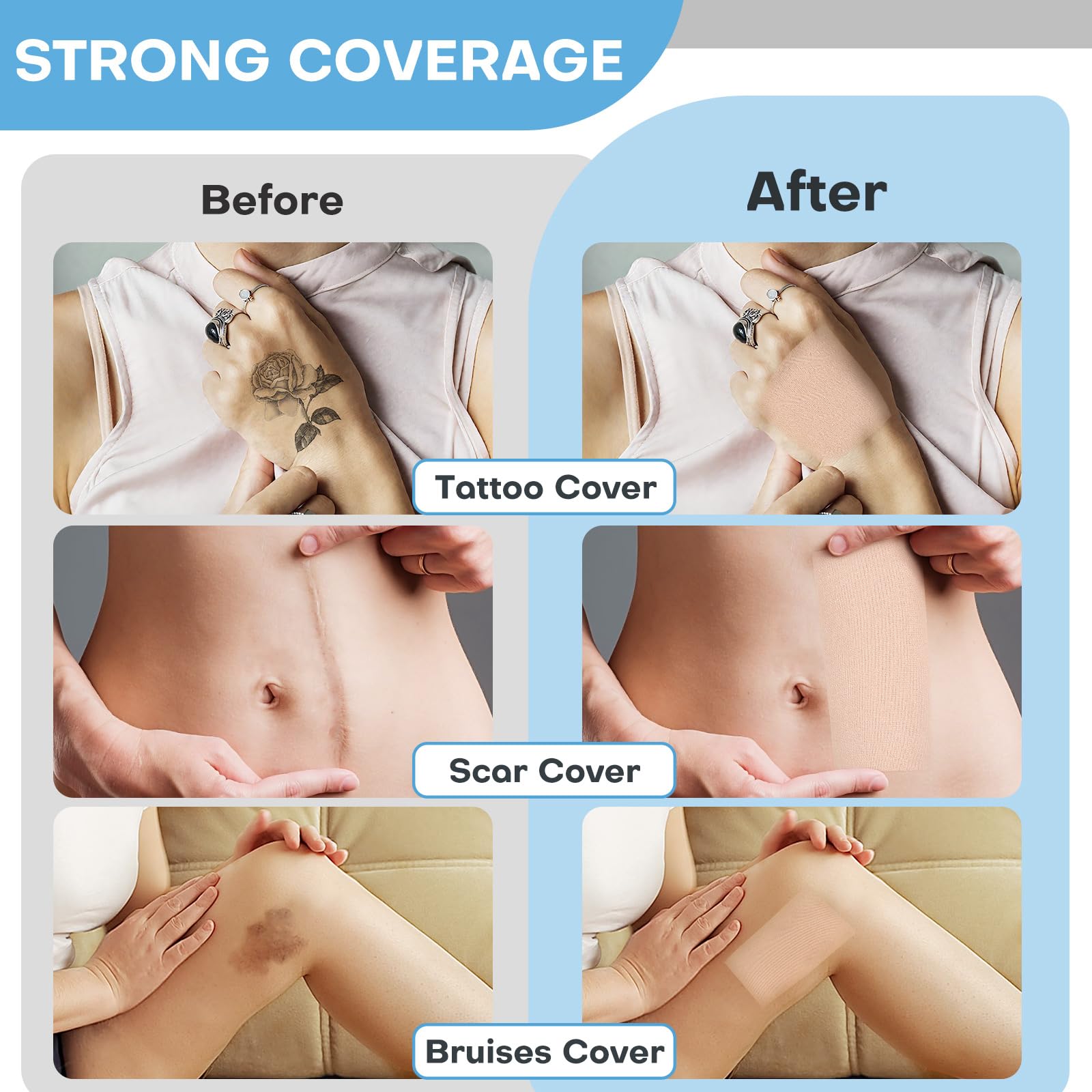 Udefineit tape resists water and sweat, supporting activities like swimming and workouts