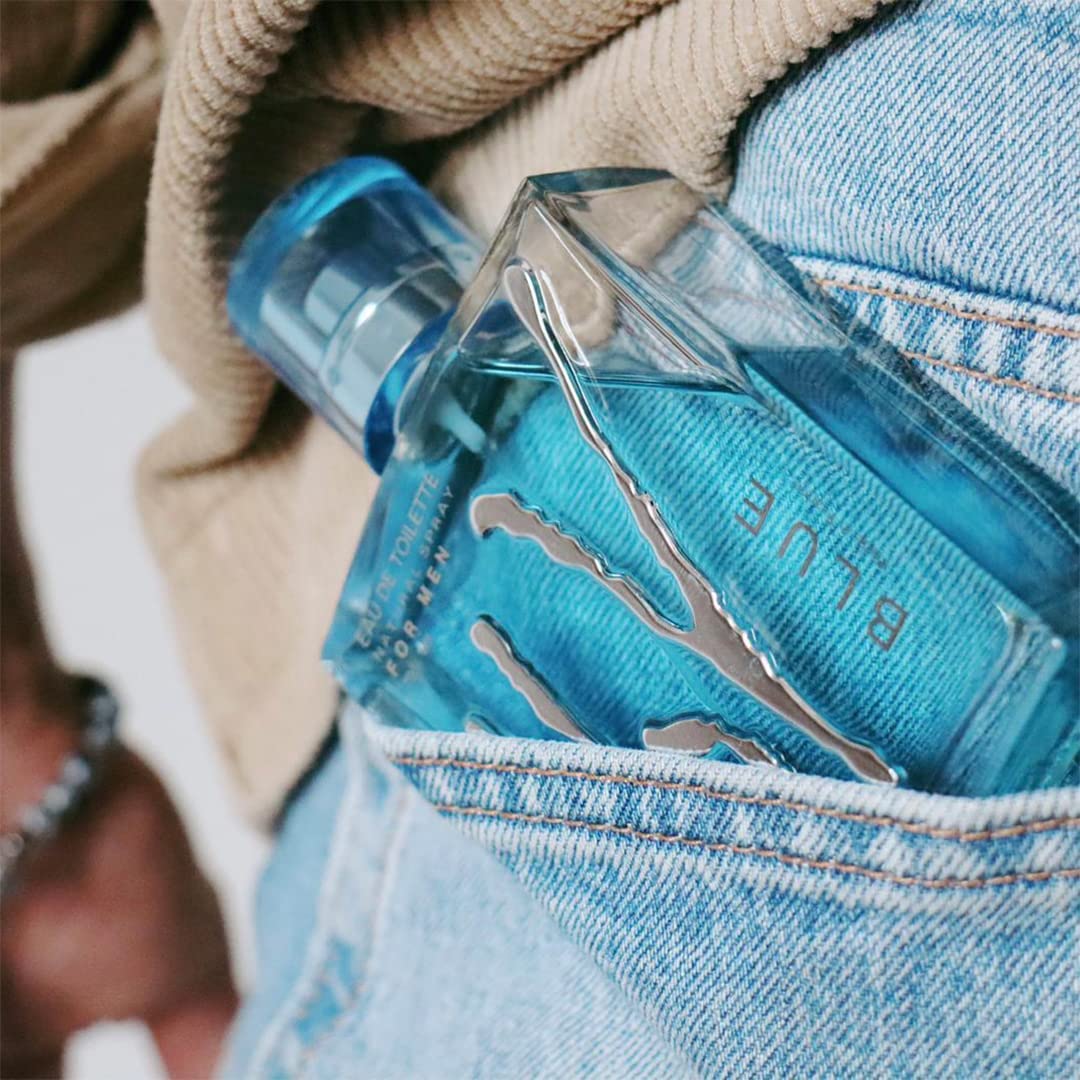 UDV Blue bottle side profile emphasizes balanced shape and versatility.