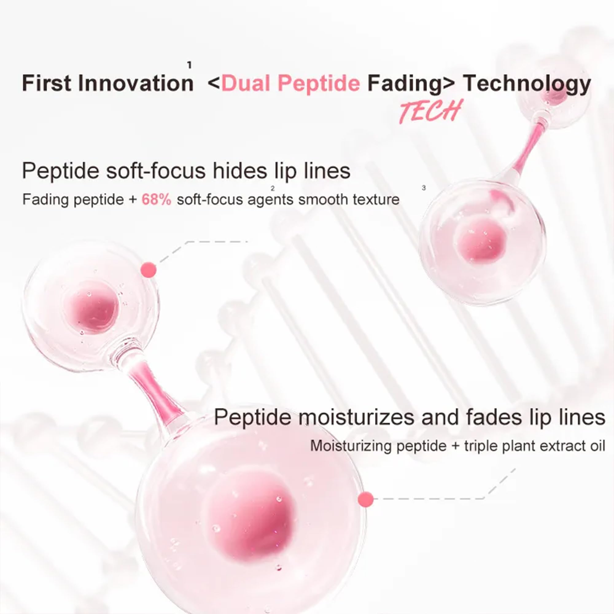 Ueuiu lip color with Hydrating Formula keeps lips soft and moisturized all day.