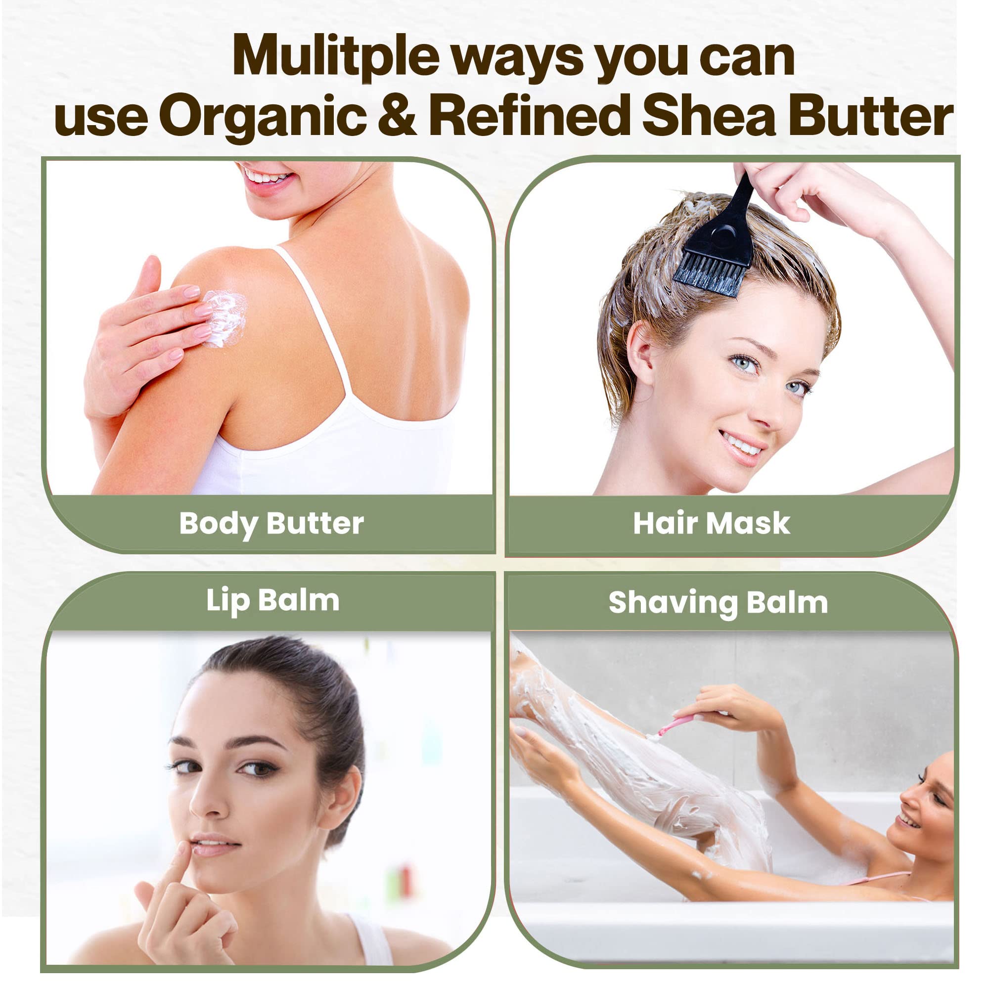 uhrohmu refined shea butter processing close-up, neutral scent for scented formulations