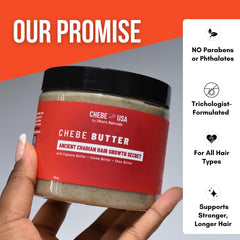 Uhuru Naturals ChadianChebe Butter used in daily hair routine.