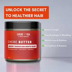Uhuru Naturals ChadianChebe Butter packaging label.