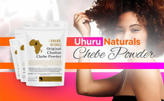 Uhuru Naturals ChadianChebe Powder jar for natural hair nourishment.
