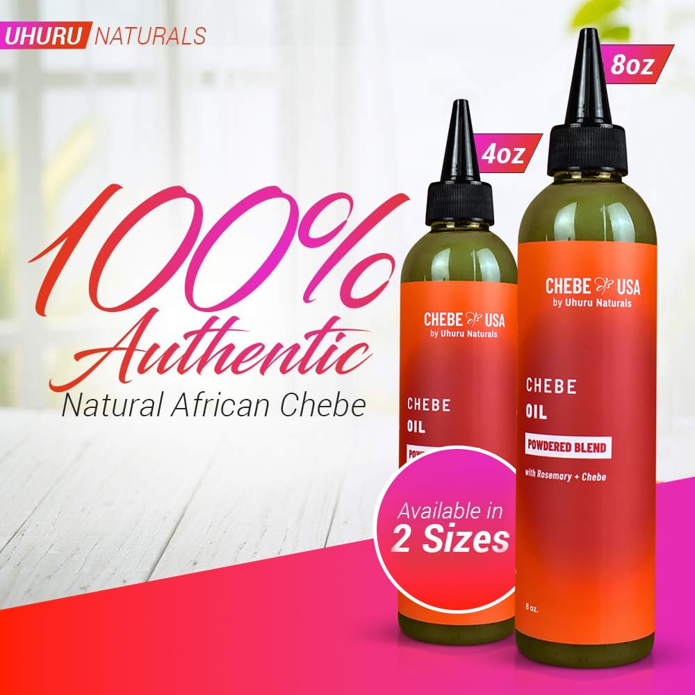 Uhuru Naturals Chebe Oil Powdered Blend ingredients closeup highlights olive and coconut oils