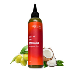 Uhuru Naturals Original Chebe Oil Powdered Blend bottle pour supports even application and moisture