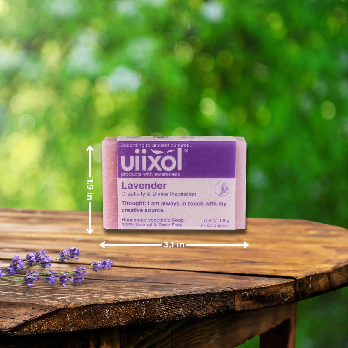 Uiixol natural ingredients highlight vegan, cold-process cleansing.