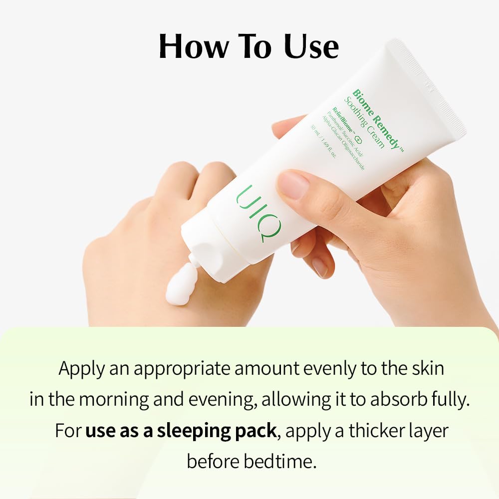 Hypoallergenic badge on UIQ Biome Remedy signals skin-friendly formulation.
