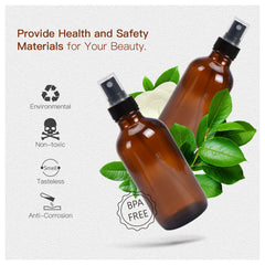 ULG amber 4oz glass bottle shown empty for easy DIY use.
