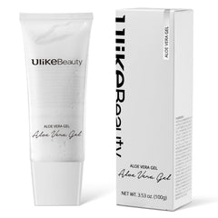Ulikebeauty Vera Gel bottle on skin for post-treatment soothing.