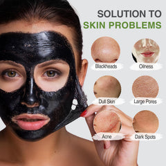 ulluxe Charcoal mask application demonstrates purifying, oil-absorbing care