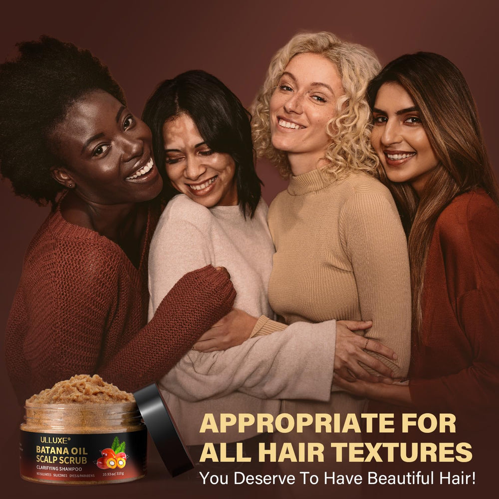 Ulluxe scalp scrub after-use hair – smoother, healthier look