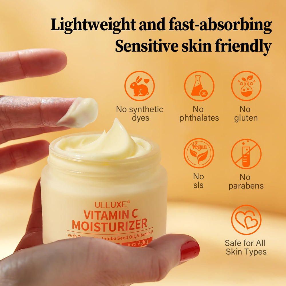 ulluxe Vitamin C moisturizer suitable for all skin types illustration