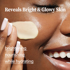 ulluxe Vitamin C Face Moisturizer jar side view with soft lighting