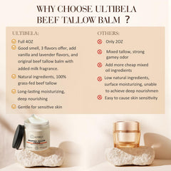 ULTIBELA product image showing jar and natural ingredients for sensitive skin