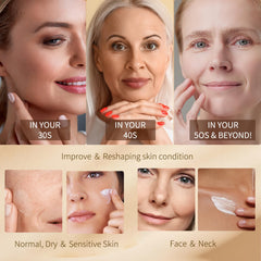 ULTIBELA packaging highlights premium ingredients for effective neck care.
