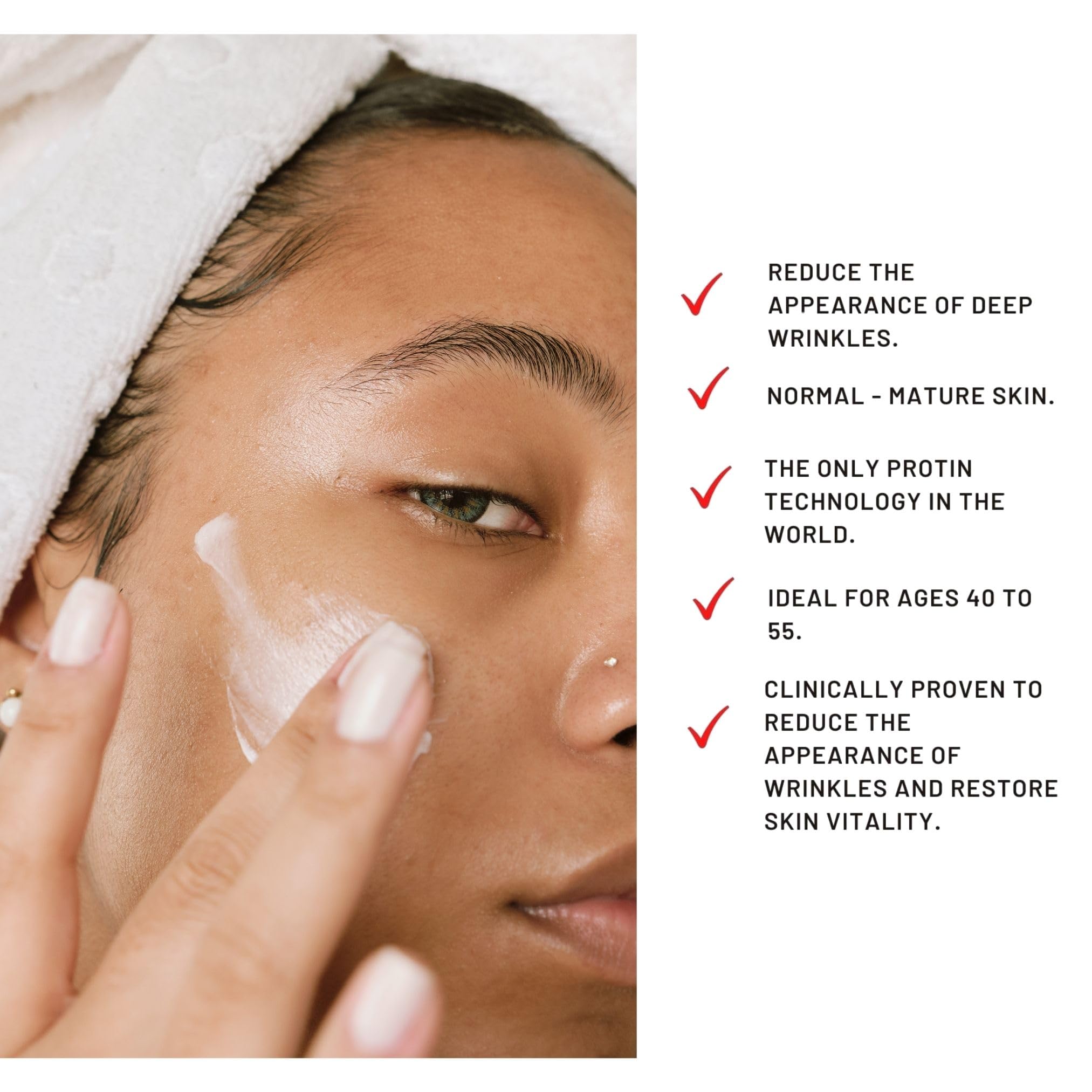 Texture close-up showing rich moisture for renewed softness in the Ultimate Day Cream Set