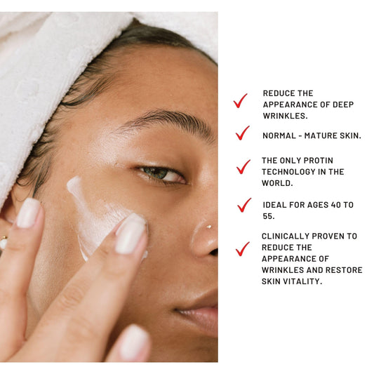 Texture close-up showing rich moisture for renewed softness in the Ultimate Day Cream Set