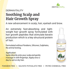 UltimateVitality dry itchy scalp relief mist provides plant-based soothing care.