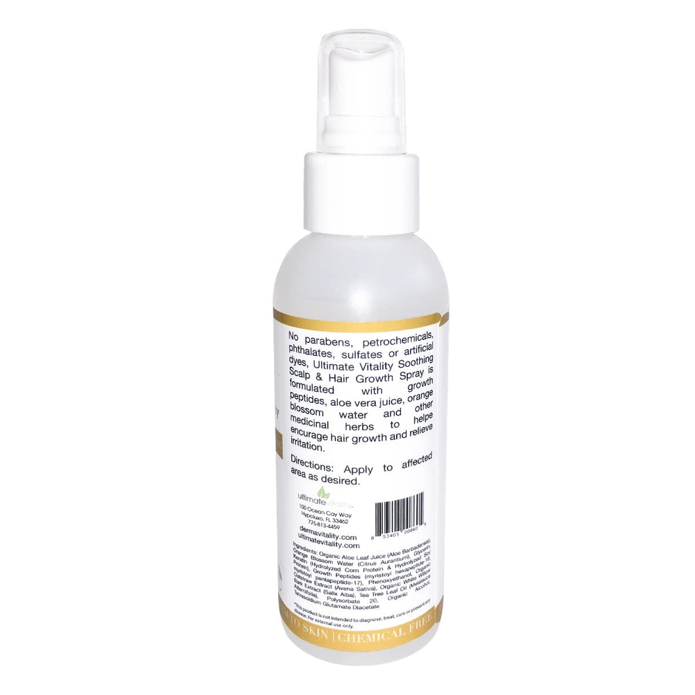 UltimateVitality vegan-friendly spray fits diverse hair care routines.