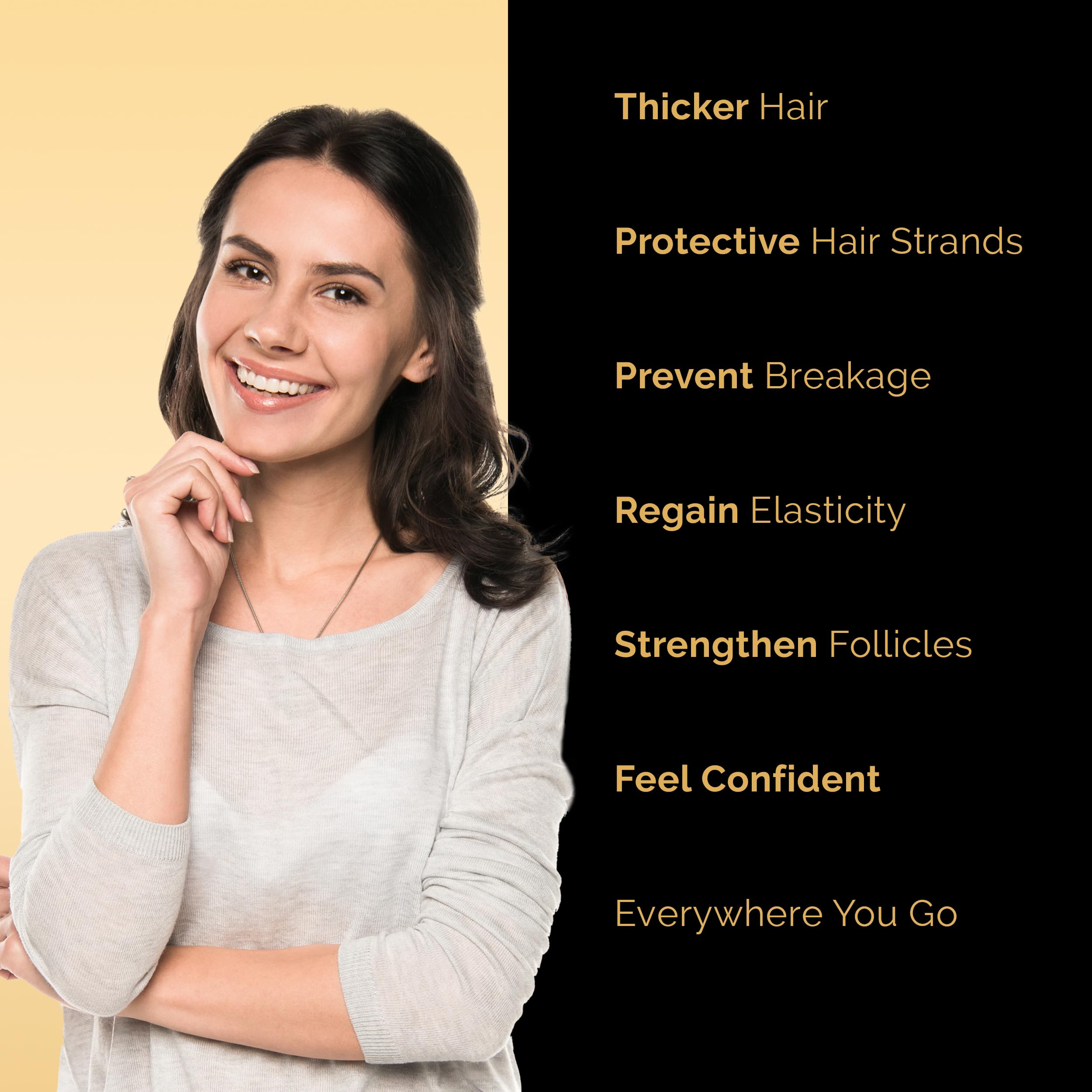 Ultrax Labs Hair Plush massaged into damp hair for smoother texture.