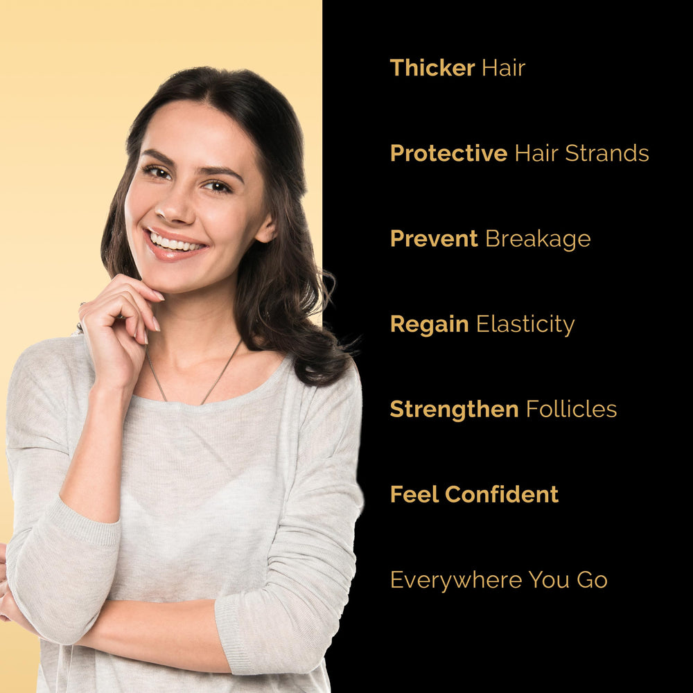 Ultrax Labs Hair Plush massaged into damp hair for smoother texture.