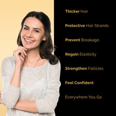 Ultrax Labs Hair Plush massaged into damp hair for smoother texture.